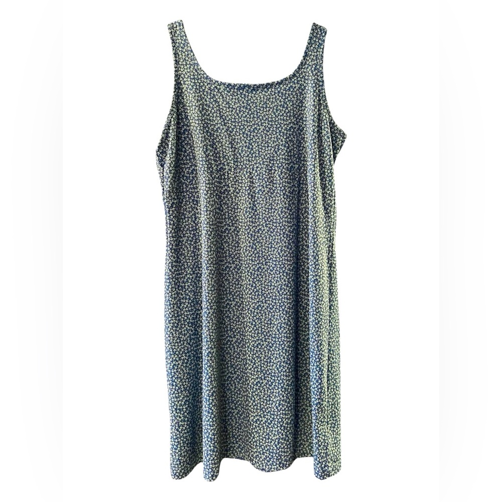 COLUMBIA PFG Tank Dress Womens Blue Grey Floral Omni-Freeze XL Outdoors Athletic